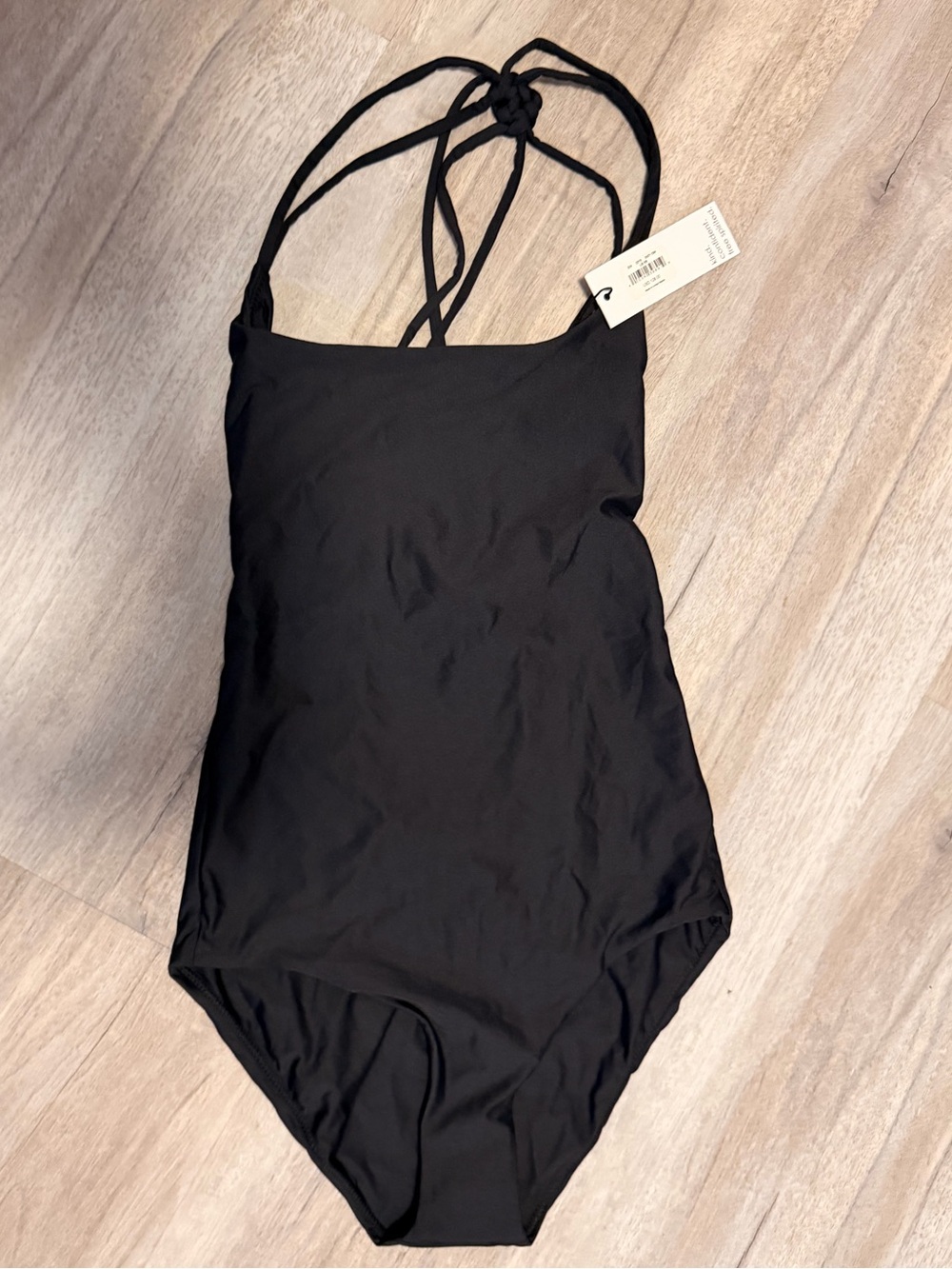 Unsubscribed Black Strappy One-Piece bodysuit/swimsuit